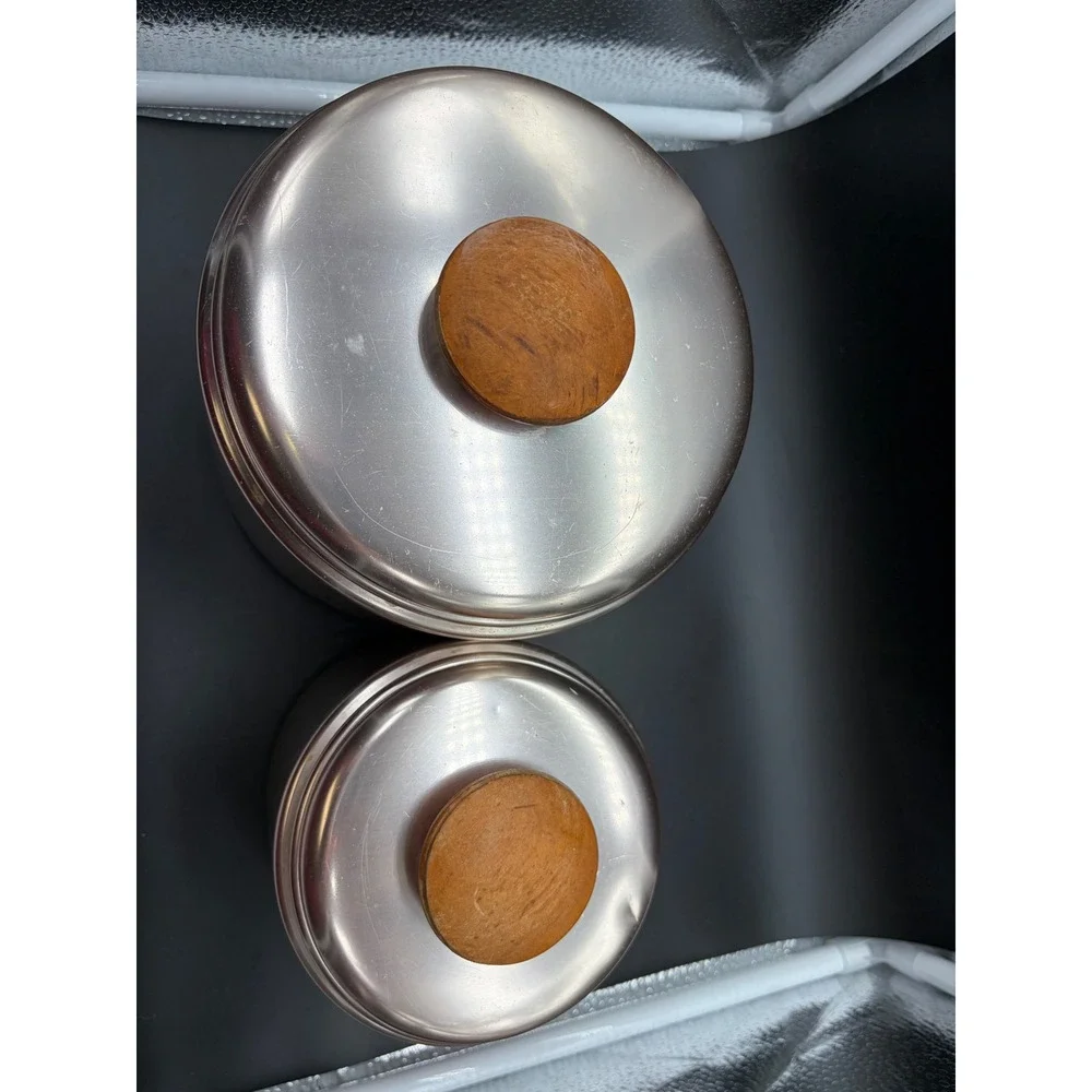 Vintage‎ MCM Mirro Rose Copper Canister Set of 2